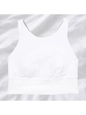 White Lululemon high neck top/bra